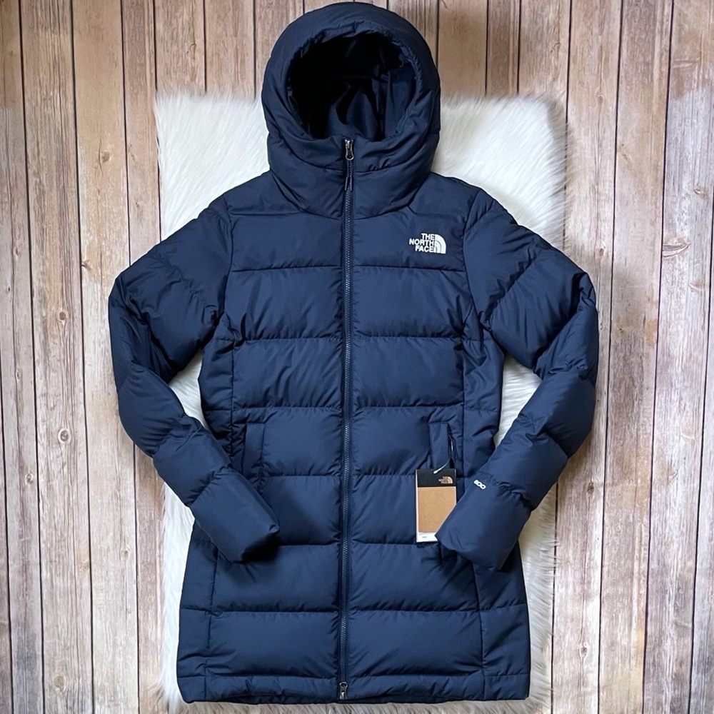 The North Face Women’s Gotham Parka In Summit Navy - Picture 2 of 9